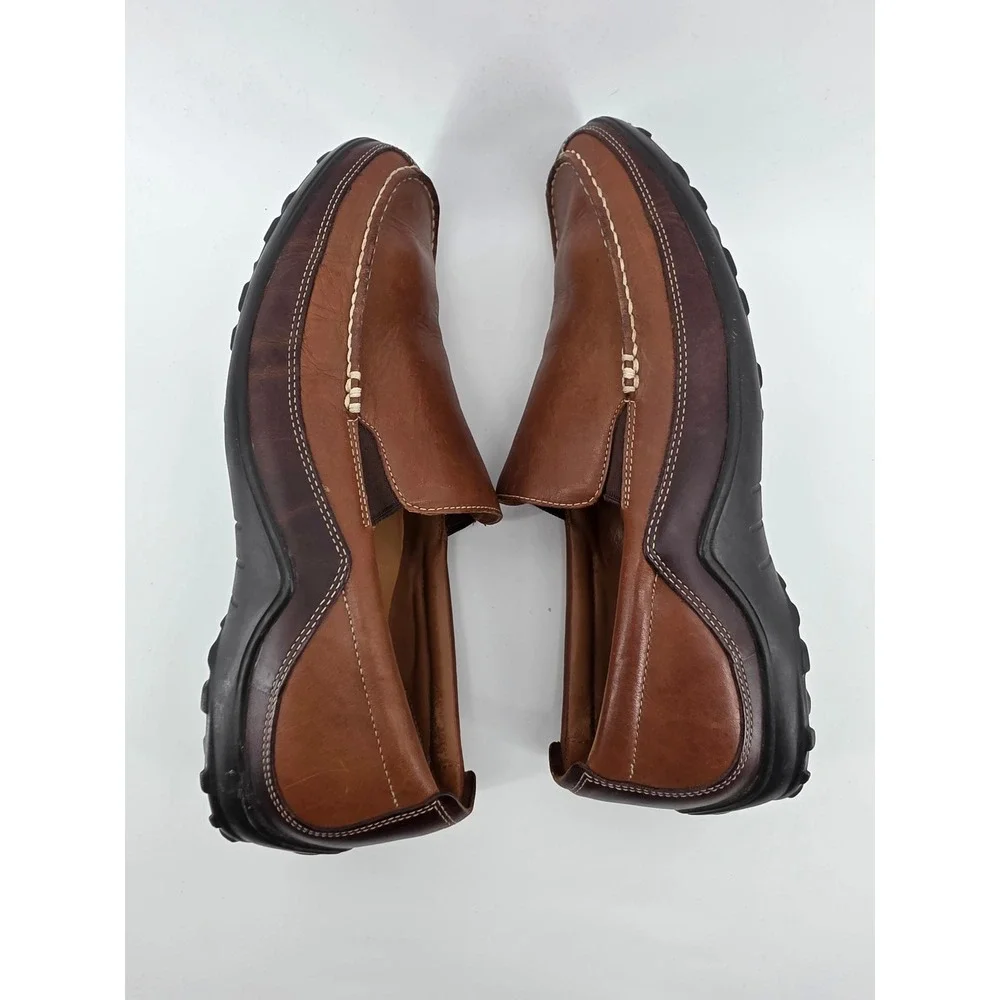 Cole Haan Tan Brown Leather Moc Toe Slip On Loafer Mens Size 11